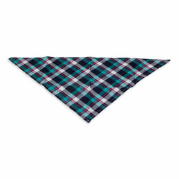 Monkimau Hundehalstuch aus Baumwolle grün schwarz weiß kariert – Bild 1 von 3