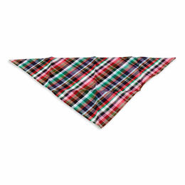 Monkimau Hundehalstuch aus Baumwolle rot grün kariert – Bild 1 von 3