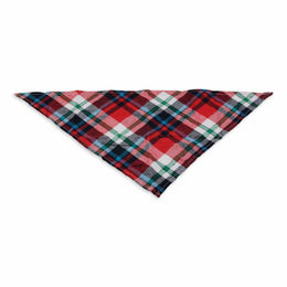 Monkimau Hundehalstuch aus Baumwolle Rot Schwarz Weiß kariert – Bild 1 von 3