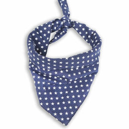 Monkimau Hundehalstuch mit Sternen in Blau aus Baumwolle - 1 Stk. – Bild 1 von 5