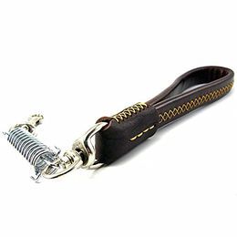 Monkimau Hundeleine aus Leder für große Hunde mit Ruckdämpfer – Bild 1 von 5