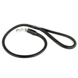 Monkimau Hundeleine aus Leder schwarz 1m - 1 Stk. – Bild 1 von 7
