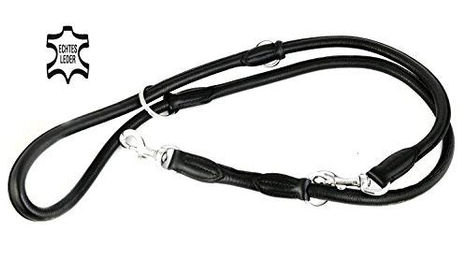 Monkimau Hundeleine verstellbar aus echtem Leder – Bild 1 von 4