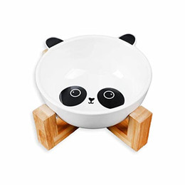 Produktbild von Monkimau Hundenapf und Katzennapf aus Keramik mit Panda Motiv - 850 ml