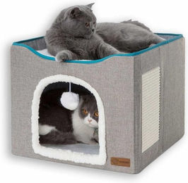 Produktbild von Monkimau Katzenhöhle für große Katzen plüschig