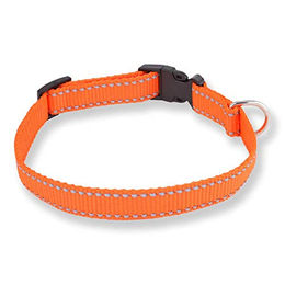 Monkimau reflektierendes Nylon Hundehalsband orange - 1 Stk. – Bild 1 von 7