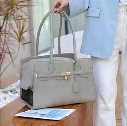 Produktbild von Monkimau Tiertransporttasche Luxus Haustier Transporttasche Leder