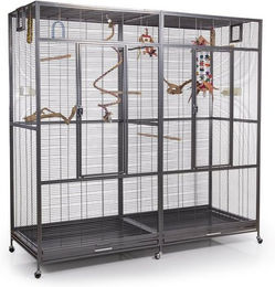 Produktbild von Montana Cages Vogelkäfig Sydney II - Antik, Doppelvoliere für Sittiche und kleine Papageien