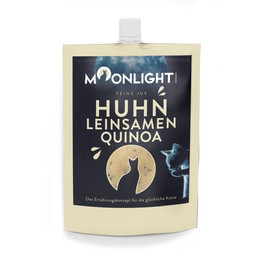Produktbild von Moonlight Katzen Snack Feine Jus Huhn mit Leinsamen 10 x 60g