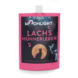 Produktbild von Moonlight Katzen Snack Feine Jus Lachs mit Hühnerleber 10 x 60g
