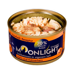 Produktbild von Moonlight Katzennassfutter Nr. 1 Huhn & Hühnerherz - 24 x 80 g