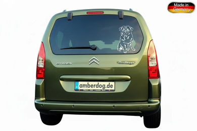 Produktbild von Mops Auto Wohnmobil Aufkleber I Wandtattoo