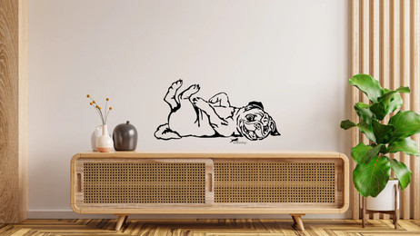 Produktbild von Mops verspielt Wandtattoo Wandsticker Wandaufkleber Wanddekoration