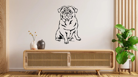 Produktbild von Mops Wandtattoo Wandsticker Wandaufkleber Wanddekoration