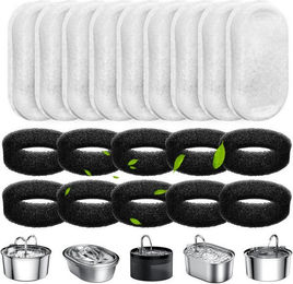 MOPUEA Trinkbrunnen Katzenbrunnen Filter, 20 Stück Ersatzfilter Für Trinkbrunnen – Bild 1 von 5