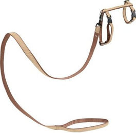 MORE Katzengeschirr Royal mit Leine braun – Bild 1 von 2