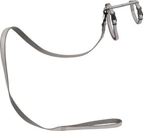 Produktbild von MORE Katzengeschirr Royal mit Leine reflektierend grau