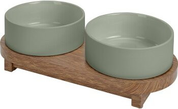 Produktbild von more LIFESTYLEPETS Keramik Doppelnapfständer Premier grau