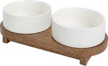 Produktbild von more LIFESTYLEPETS Keramik Doppelnapfständer Premier weiß