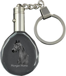 Produktbild von Morgan Horse - pendant with a picture of a horse, crystal key ring in a gift box, unique gift by Art-Dog brand transparent