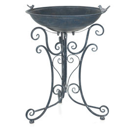 Produktbild von Moritz Vogeltränke Vogelbad blau mit zwei Vögeln