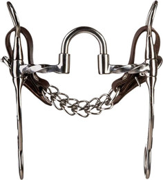 Produktbild von Mors Western-Snaffle für Pferde mit gedrehten Stangen und mittelhohen, gravierten Ringen Metalab BF