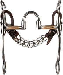 Produktbild von Mors Western-Snüffel für Pferde mit Kupferüberzogenen Riegeln und gravierten Mittelstücken Metalab BF
