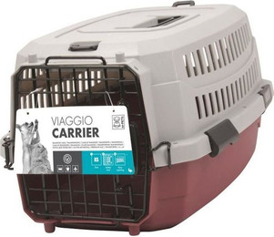Produktbild von MPETS Viaggio Transportbox für Hunde Größe S Bordeaux/Grau