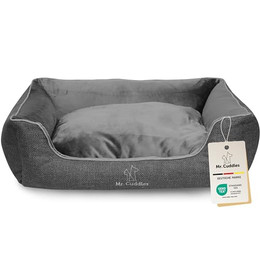 Produktbild von Mr. Cuddles Tierbett Pablo, Flauschiges Hundebett, Grau, Größe M 80x50cm
