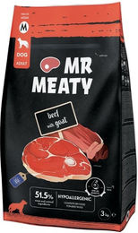 Produktbild von MR MEATY Beef with Goat Trockenfutter mit Rind und Ziege für adulte Hunde M hypoallergen 3 kg
