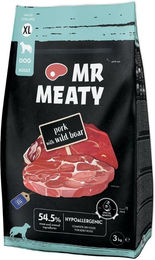 Produktbild von MR MEATY Pork with Wild Boar Trockenfutter mit Schweinefleisch mit Wildschwein für adulte Hunde XL hypoallergen 3 kg