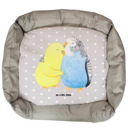Mr. & Mrs. Panda Hundebett Wellensittich Liebe - Grau Pastell – Bild 1 von 7