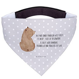 Mr. & Mrs. Panda Hundefliege Bär Schulterblick Grau Pastell – Bild 1 von 6