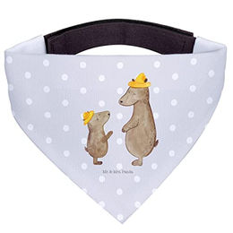 Mr. & Mrs. Panda Hundefliege Bären mit Hut - Grau Pastell – Bild 1 von 8