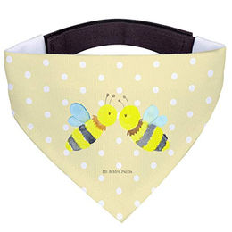 Mr. & Mrs. Panda Hundefliege Biene Liebe - Gelb Pastell - Halstuch für große Hunde – Bild 1 von 8