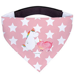 Mr. & Mrs. Panda Hundefliege Einhorn Schwein - Rot Pastell – Bild 1 von 6