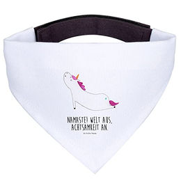 Mr. & Mrs. Panda Hundefliege Einhorn Yoga Weiß Halstuch für kleine Hunde – Bild 1 von 7