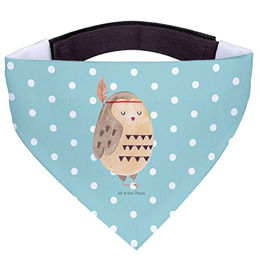 Mr. & Mrs. Panda Hundefliege Eule Federschmuck Türkis Pastell – Bild 1 von 6