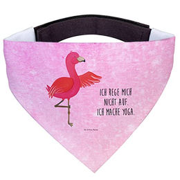 Mr. & Mrs. Panda Hundefliege Flamingo Yoga - Aquarell Pink – Bild 1 von 6