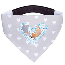 Mr. & Mrs. Panda Hundefliege Mäuse Herz - Grau Pastell – Bild 1 von 6