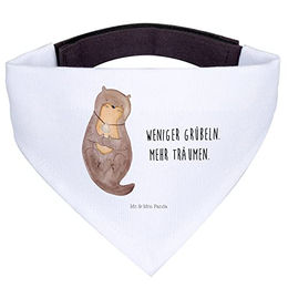 Mr. & Mrs. Panda Hundefliege Otter mit Muschelmedaillon Weiß – Bild 1 von 5