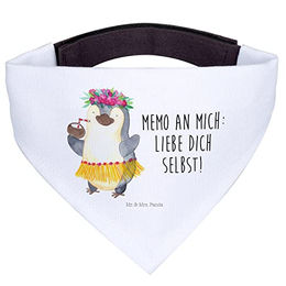 Mr. & Mrs. Panda Hundefliege Pinguin Kokosnuss Weiß Hundehalstuch – Bild 1 von 8