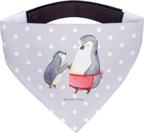 Produktbild von Mr. & Mrs. Panda Hundefliege Pinguin mit Kind - Grau Pastell