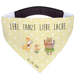Mr. & Mrs. Panda Hundefliege Waldtiere Aloha Gelb Pastell – Bild 1 von 7