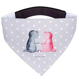 Mr. & Mrs. Panda Hundehalstuch Axolotl Liebe für mittelgroße Hunde – Bild 1 von 4