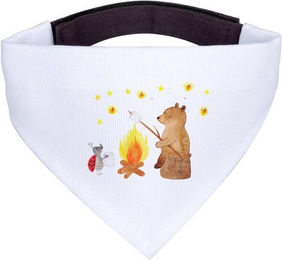 Produktbild von Mr. & Mrs. Panda Hundehalstuch Bär & Marienkäfer Lagerfeuer Weiß