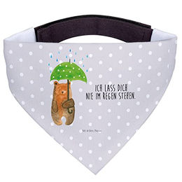 Mr. & Mrs. Panda Hundehalstuch Bär mit Regenschirm Grau Pastell – Bild 1 von 5