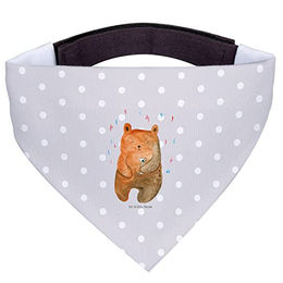 Mr. & Mrs. Panda Hundehalstuch Bär Party Grau Pastell – Bild 1 von 4