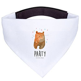 Mr. & Mrs. Panda Hundehalstuch Bär Party - Weiß – Bild 1 von 5