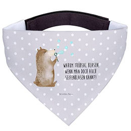 Mr. & Mrs. Panda Hundehalstuch Bär Seifenblasen Grau Pastell – Bild 1 von 7